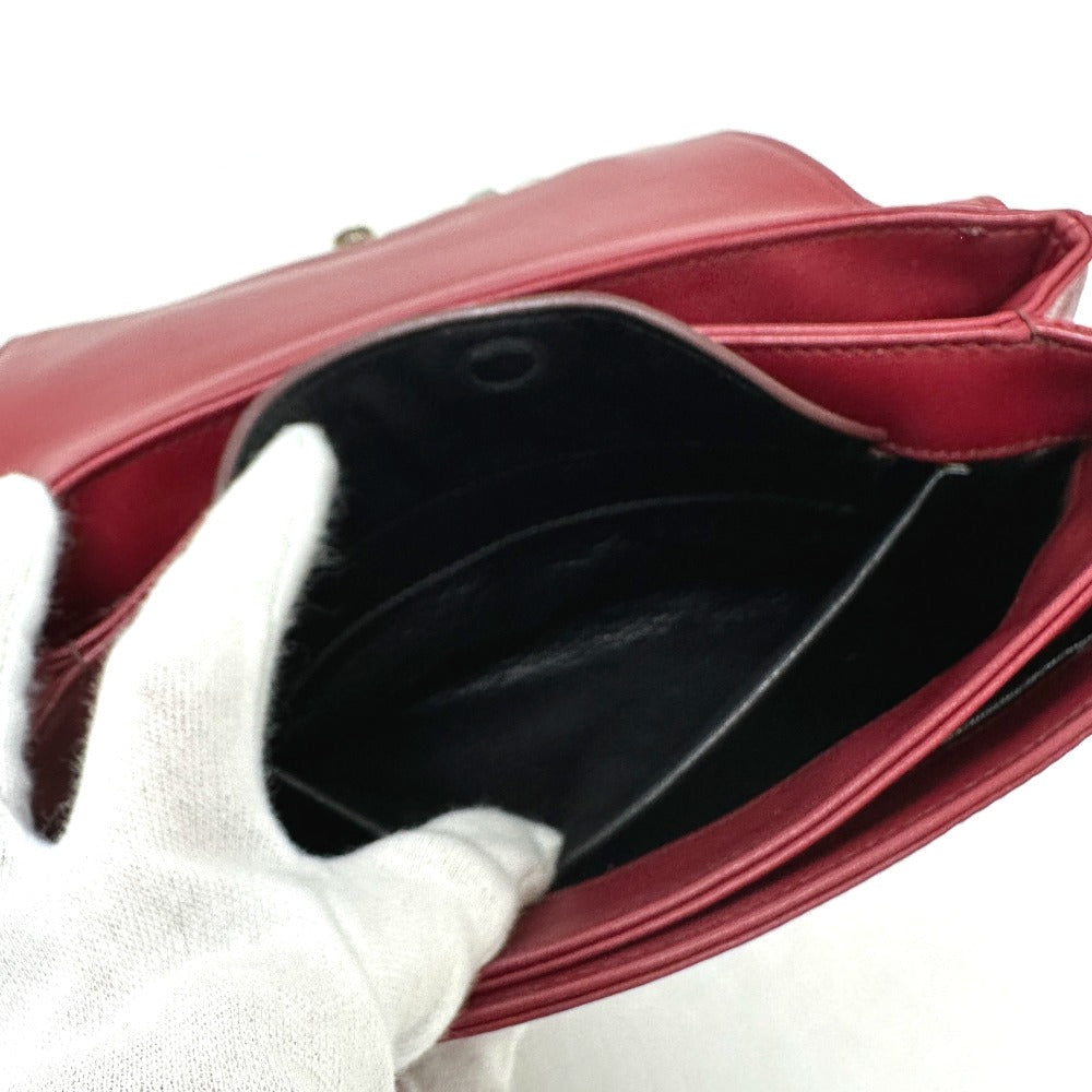 PRADA Shoulder Bag 1BD009 leather Red logo