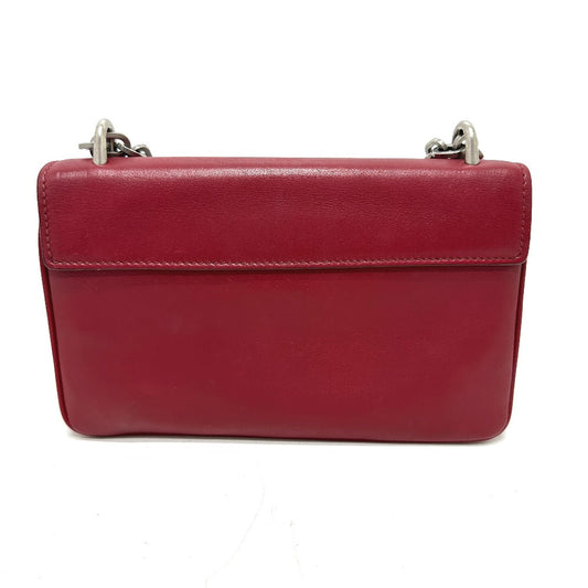 PRADA Shoulder Bag 1BD009 leather Red logo