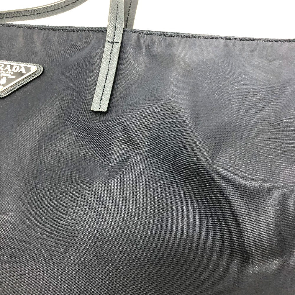 PRADA Shoulder Bag 1BG189 Nylon Navy Triangle logo Tote Bag/Crossbody