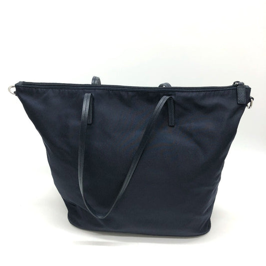 PRADA Shoulder Bag 1BG189 Nylon Navy Triangle logo Tote Bag/Crossbody