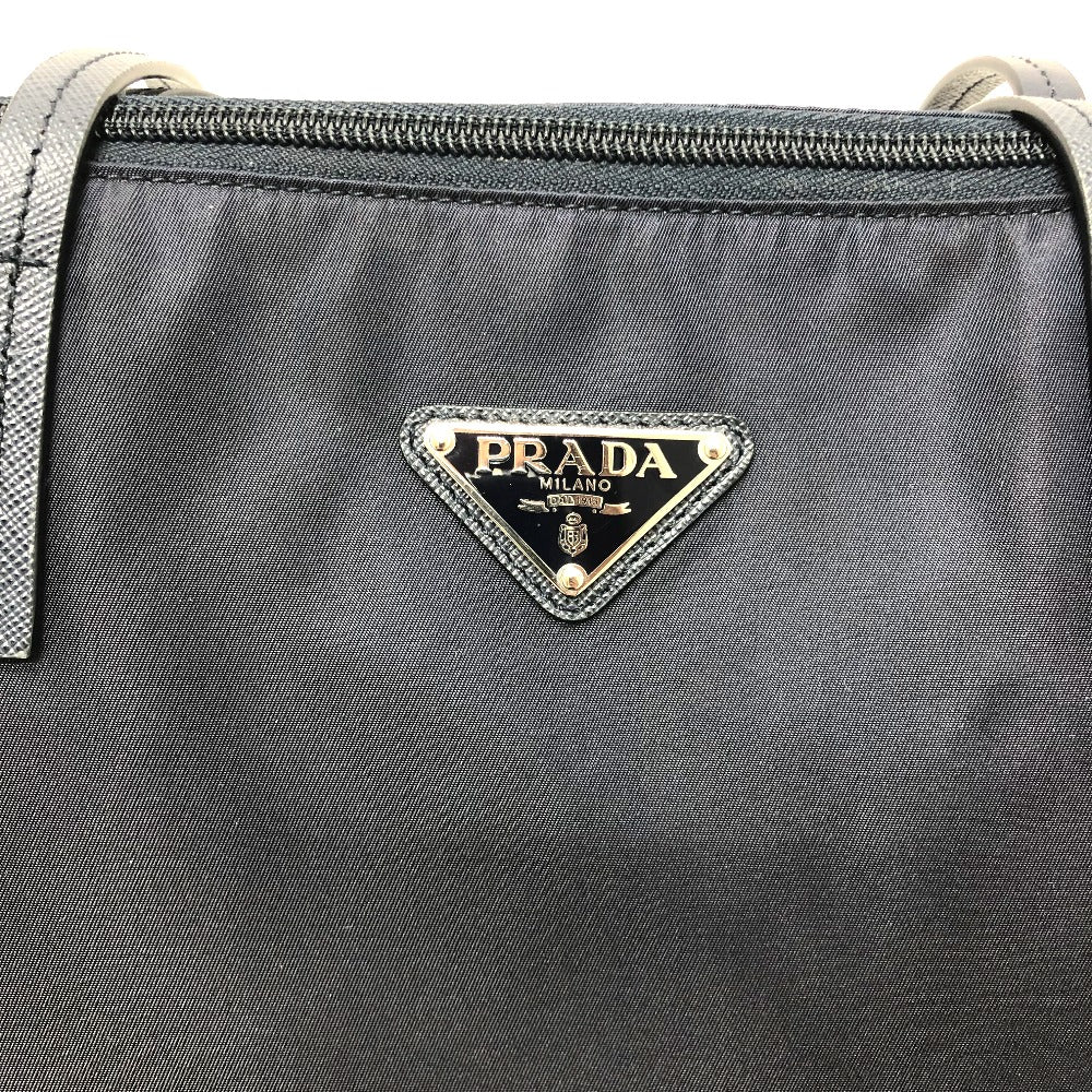 PRADA Shoulder Bag 1BG189 Nylon Navy Triangle logo Tote Bag/Crossbody