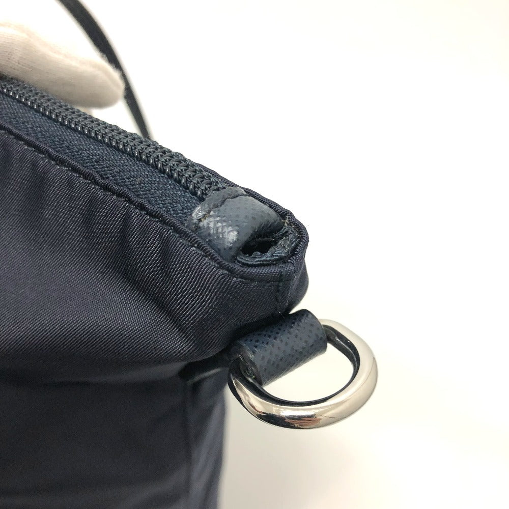 PRADA Shoulder Bag 1BG189 Nylon Navy Triangle logo Tote Bag/Crossbody
