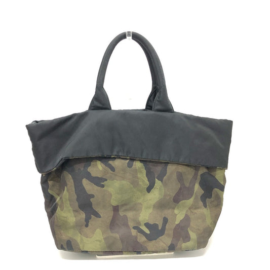 PRADA Handbag  B1959V Nylon green camouflage Women Used Authentic