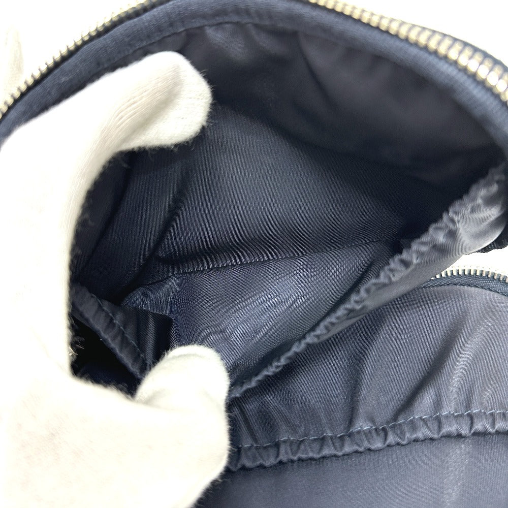 PRADA Handbag 1N1346 Nylon blue triangle plate Women Used Authentic