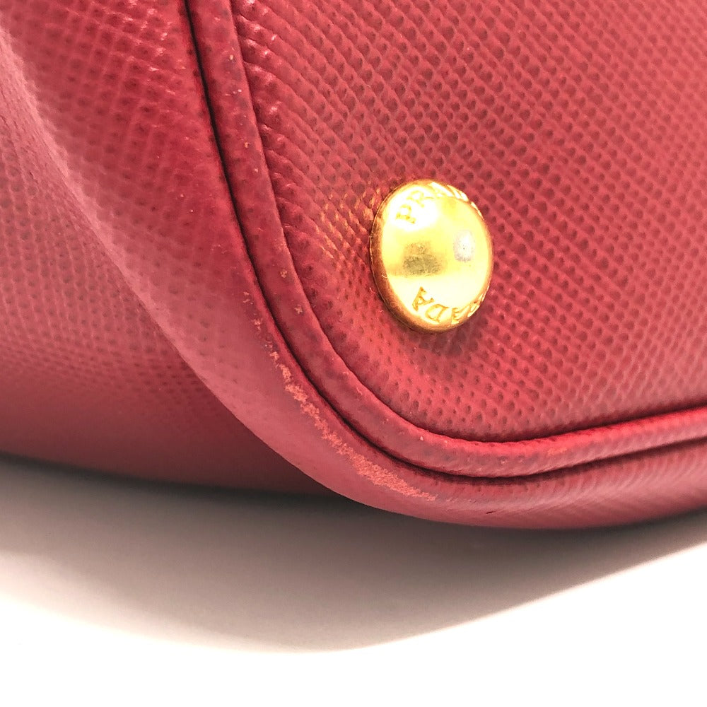 PRADA Handbag BN2729 Safiano leather Red Front pocket Women Secondhand Authentic