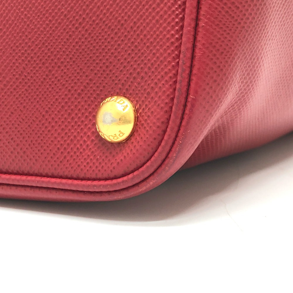 PRADA Handbag BN2729 Safiano leather Red Front pocket Women Secondhand Authentic