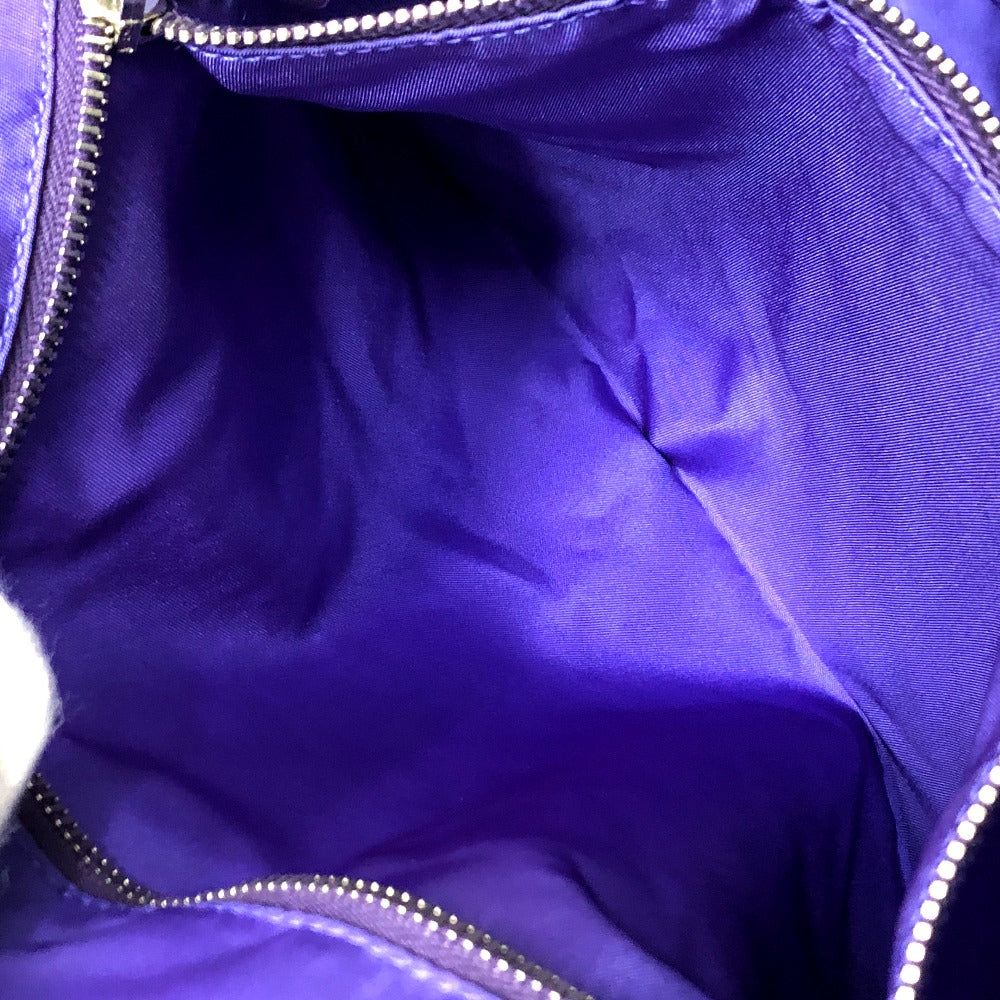 PRADA Tote Bag BR3924 saffiano leather purple logo Women Secondhand Authentic