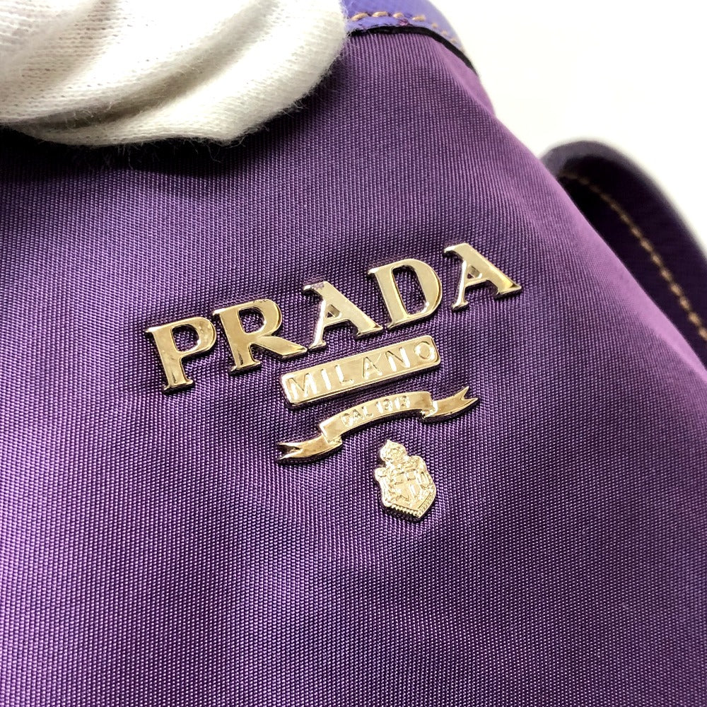 PRADA Tote Bag BR3924 saffiano leather purple logo