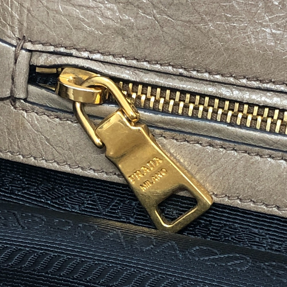 PRADA Tote Bag BN2626 leather Brown logo