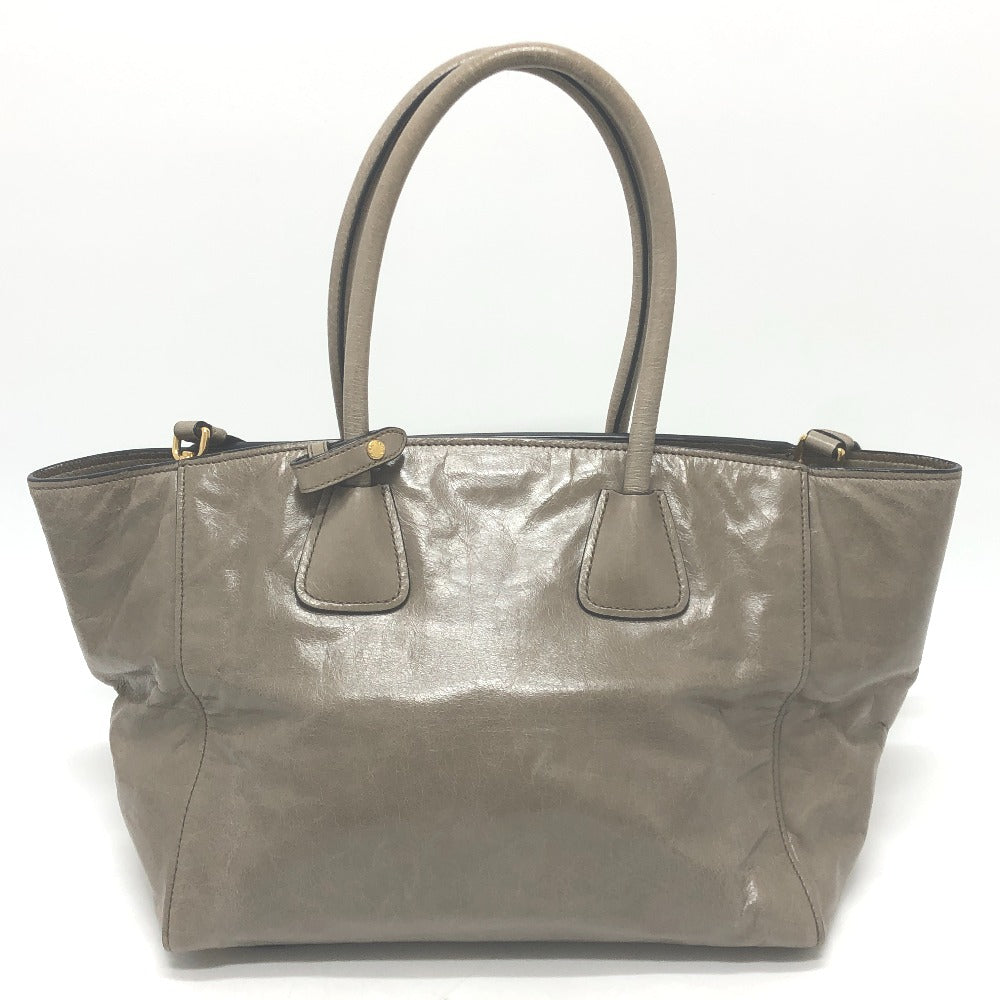 PRADA Tote Bag BN2626 leather Brown logo