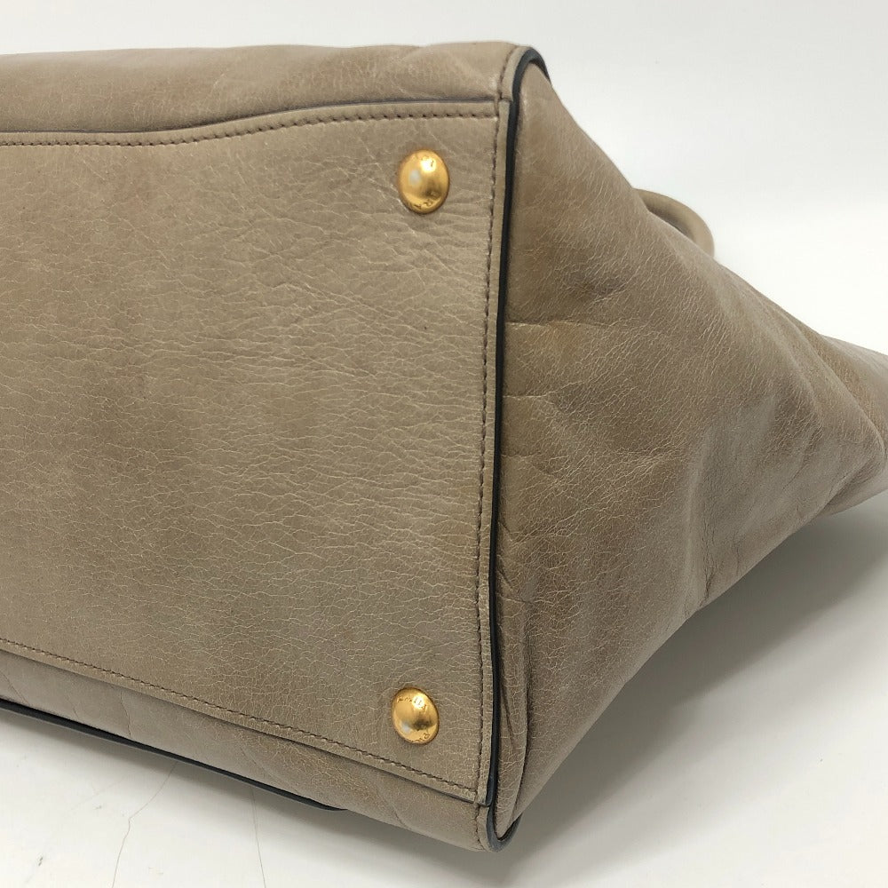 PRADA Tote Bag BN2626 leather Brown logo