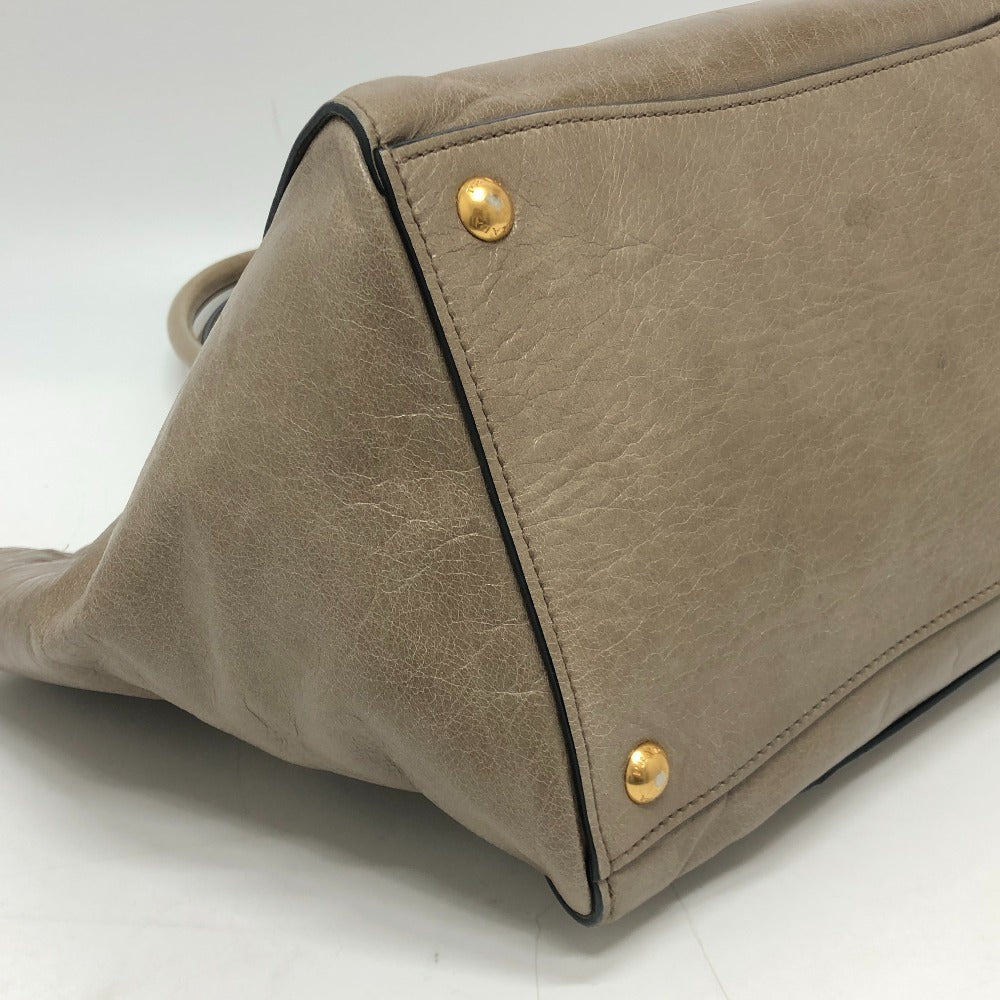 PRADA Tote Bag BN2626 leather Brown logo