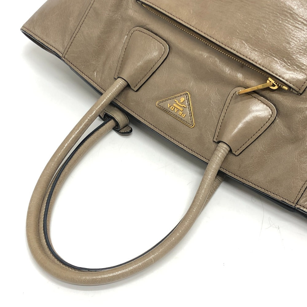 PRADA Tote Bag BN2626 leather Brown logo