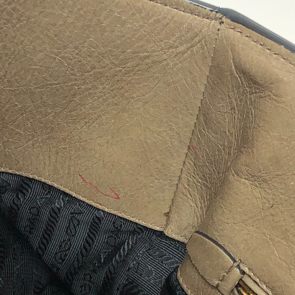 PRADA Tote Bag BN2626 leather Brown logo