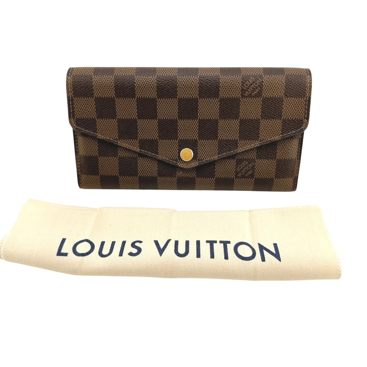 LOUIS VUITTON Long Wallet Purse N60114 Damier canvas Brown x pink Damier Rose Valerie