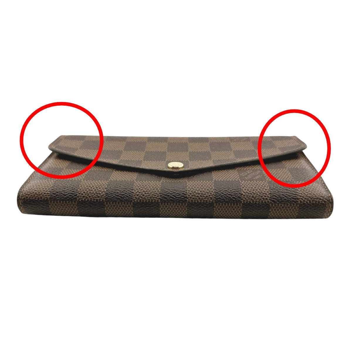 LOUIS VUITTON Long Wallet Purse N60114 Damier canvas Brown x pink Damier Rose Valerie