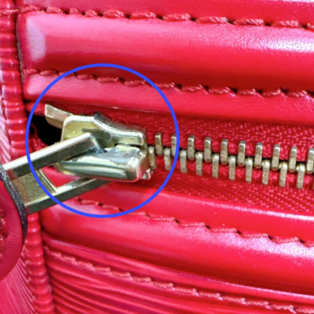 LOUIS VUITTON Handbag M48037 Epi Leather Castarian red Handbag Epi Cannes Women Used Authentic