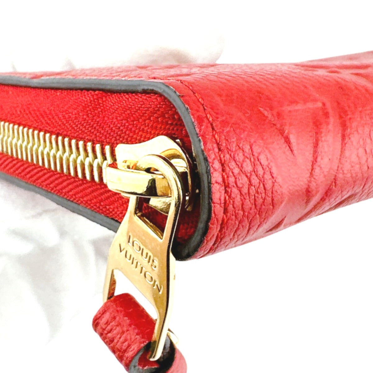 LOUIS VUITTON Long Wallet Purse M60737 Monogram Ann Platt Red Zippered wallet Monogram Zippy wallet unisex(Unisex) Used Authentic