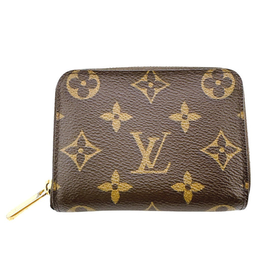 LOUIS VUITTON Coin case M60067 Monogram canvas Brown Coin case Monogram Zip around purse unisex(Unisex) Used Authentic