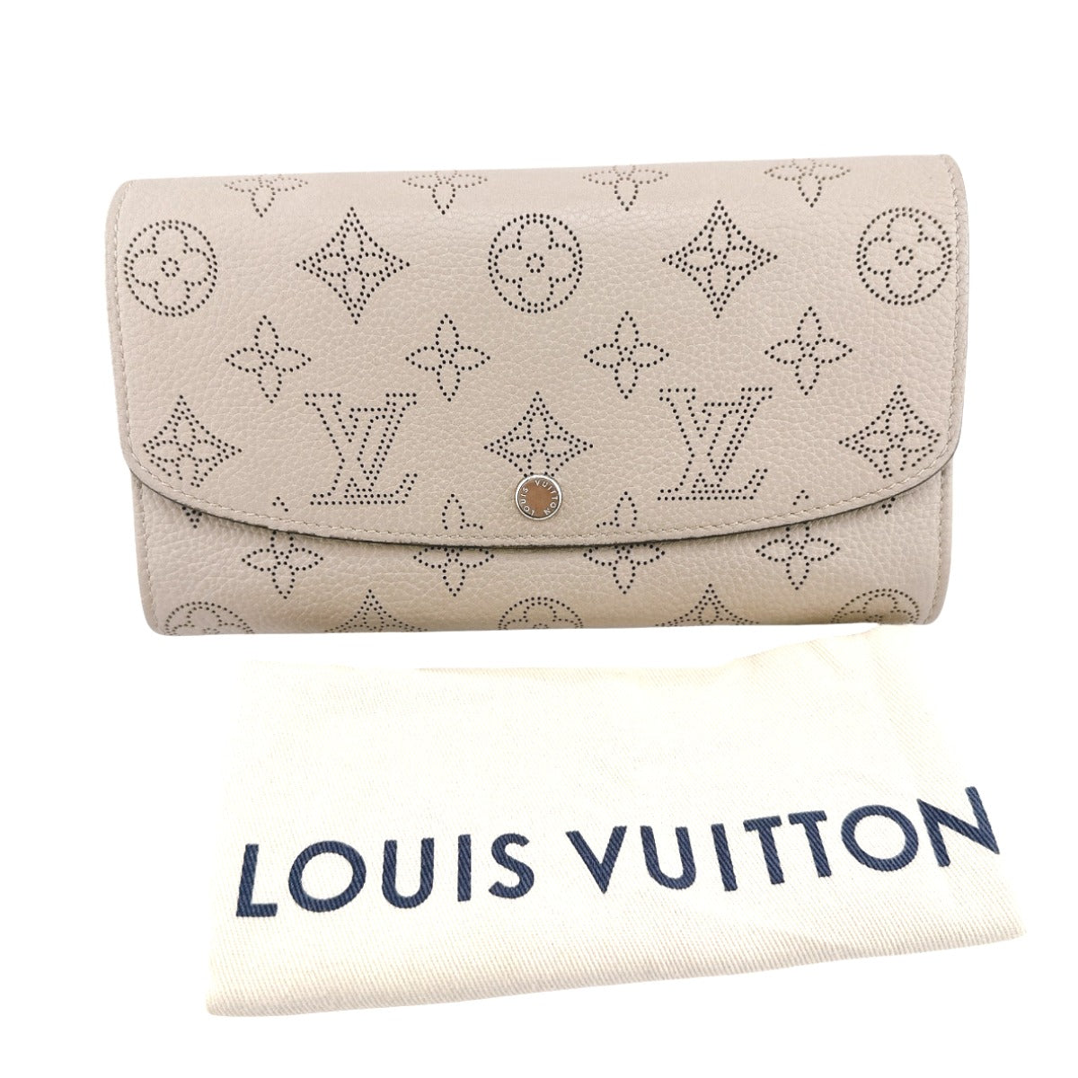 LOUIS VUITTON Long Wallet Purse M60144 Monogram Mahina Galle Long Wallet Purse Monogram Portefeuille Iris Women Used Authentic
