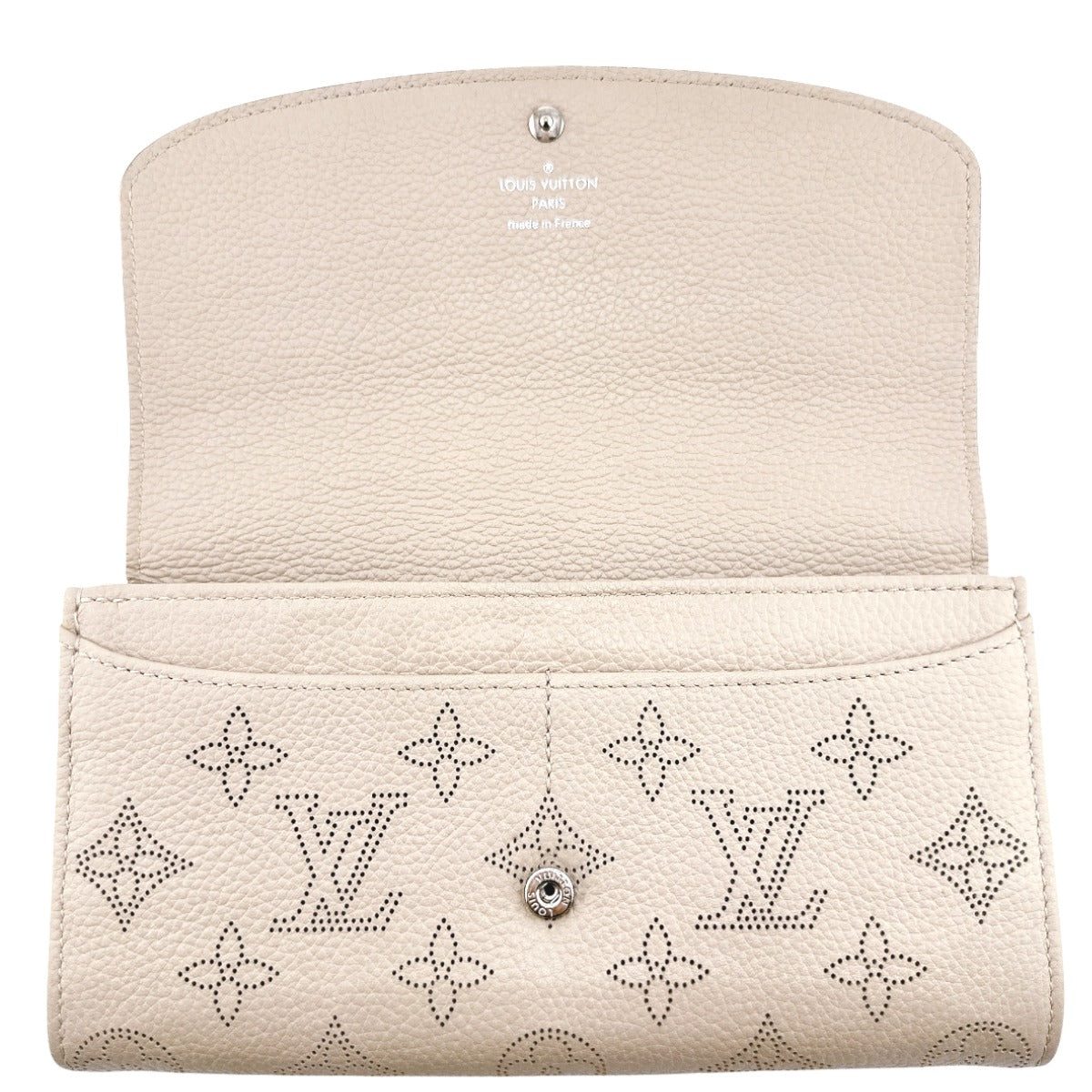 LOUIS VUITTON Long Wallet Purse M60144 Monogram Mahina Galle Long Wallet Purse Monogram Portefeuille Iris Women Used Authentic