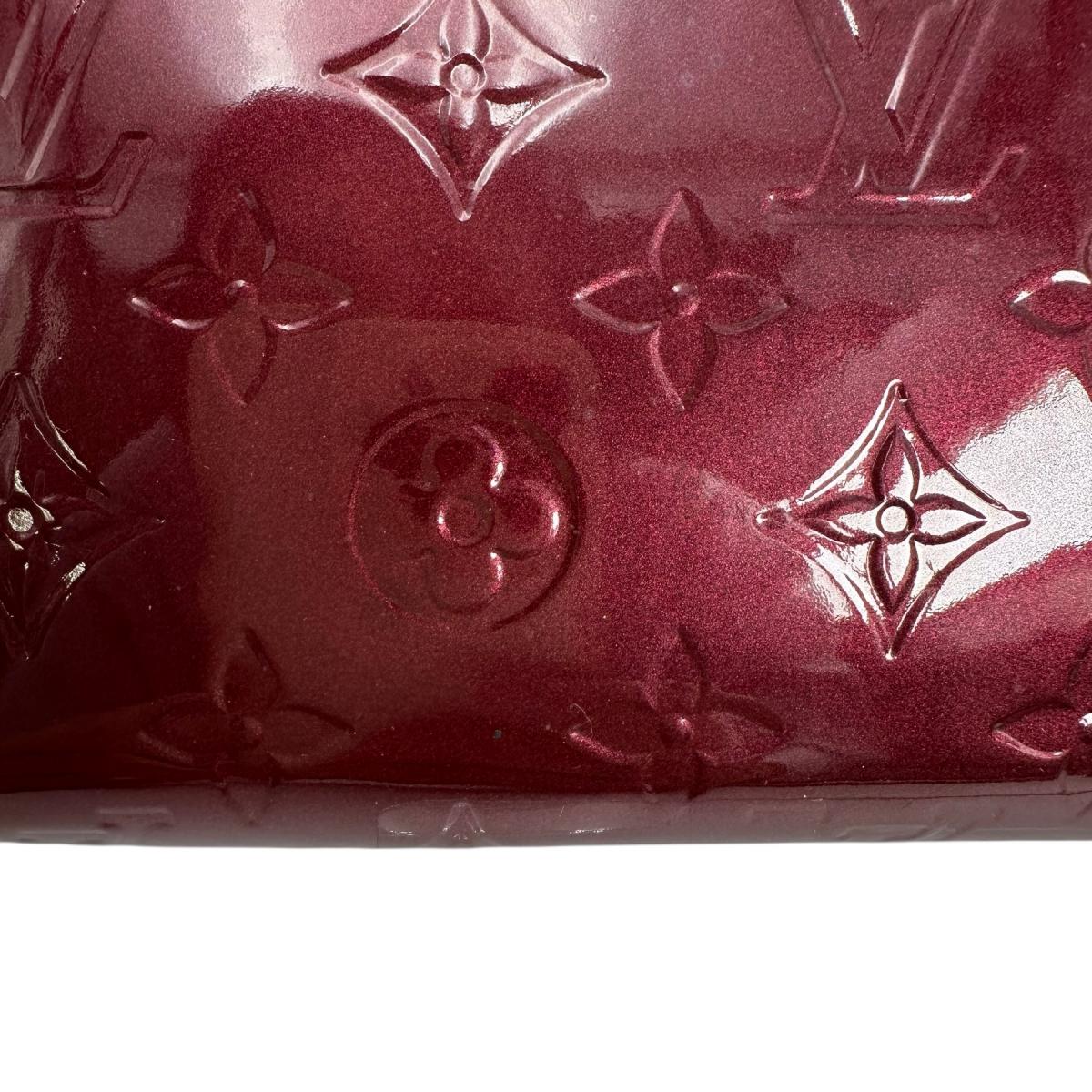 LOUIS VUITTON Long Wallet Purse M61379 Monogram Vernis Magenta Zip Around Monogram Zippy wallet Women Used Authentic