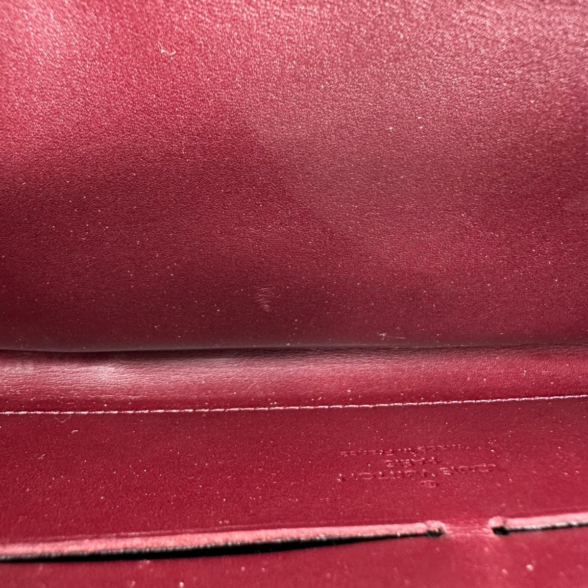 LOUIS VUITTON Long Wallet Purse M61379 Monogram Vernis Magenta Zip Around Monogram Zippy wallet Women Used Authentic