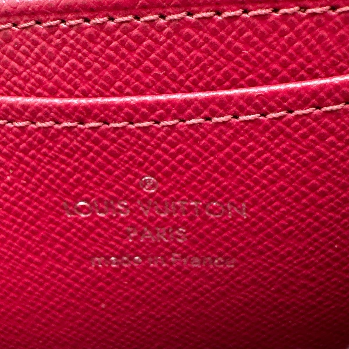 LOUIS VUITTON Coin case M60383 Epi Leather Red Coin case Epi Zip around purse Women Used Authentic
