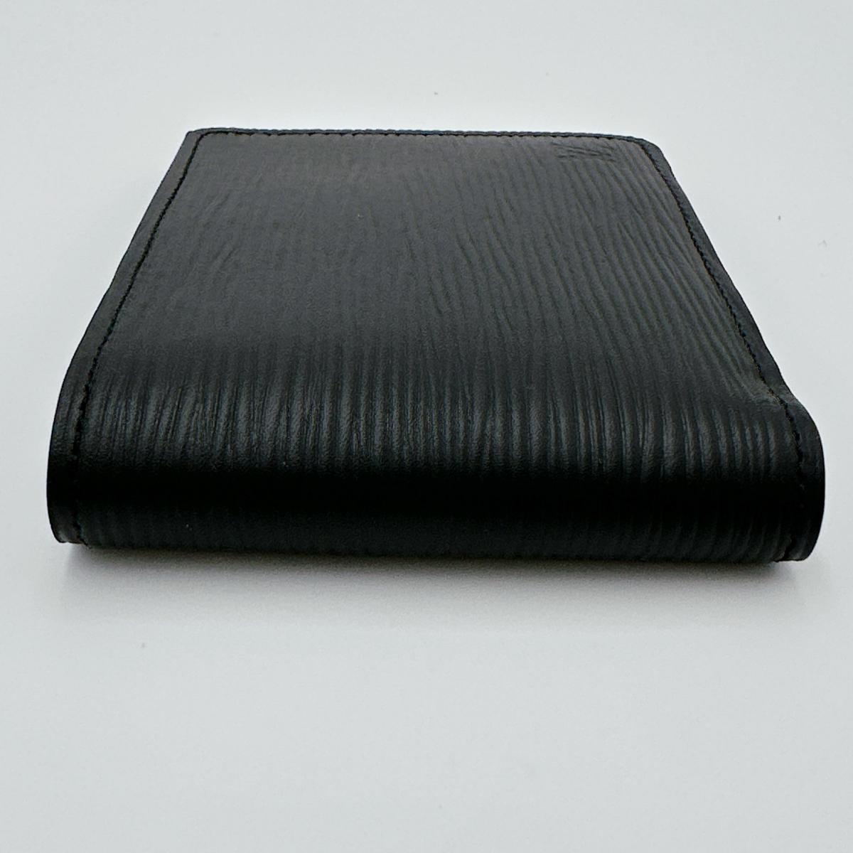 LOUIS VUITTON Bifold Wallet M60662 Epi Leather black Bifold Wallet Epi Portefeuille mens Used Authentic