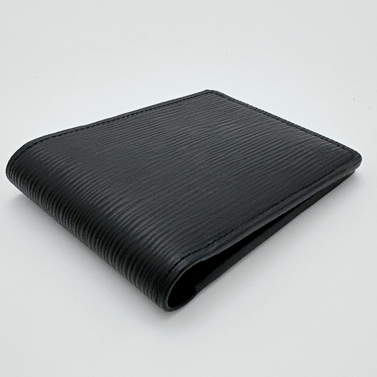 LOUIS VUITTON Bifold Wallet M60662 Epi Leather black Bifold Wallet Epi Portefeuille mens Used Authentic