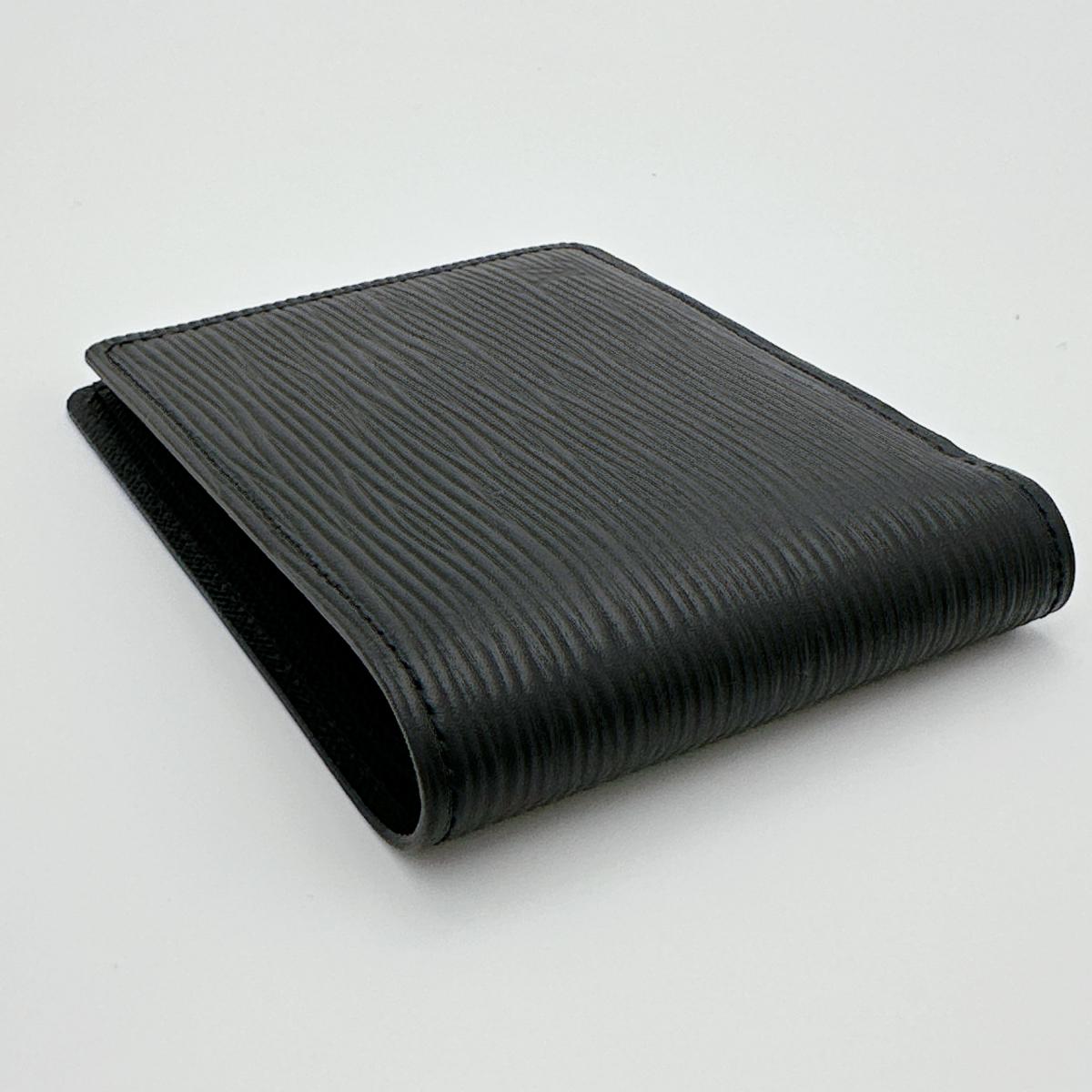LOUIS VUITTON Bifold Wallet M60662 Epi Leather black Bifold Wallet Epi Portefeuille mens Used Authentic
