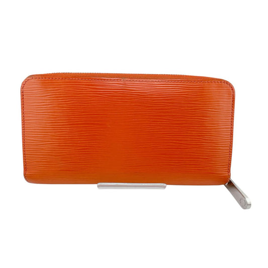 LOUIS VUITTON Long Wallet Purse M60310 Epi Leather Orange Zip Around Epi Zippy wallet Women Used Authentic
