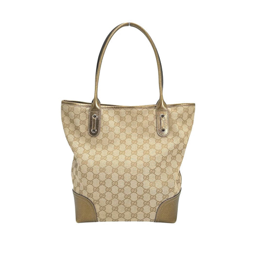 GUCCI Tote Bag 181779 GG canvas beige Handbag canvas Women Used Authentic