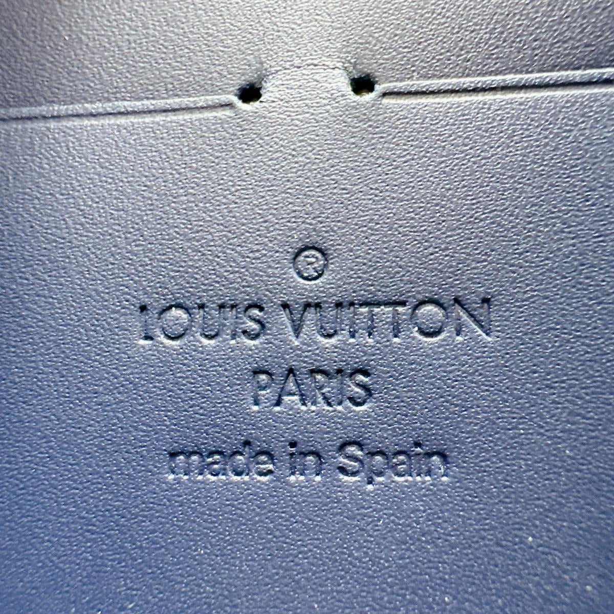 LOUIS VUITTON Long Wallet Purse M90018 Monogram Vernis blue Long Wallet Purse Monogram Vernis Ikat flower unisex(Unisex) Used Authentic
