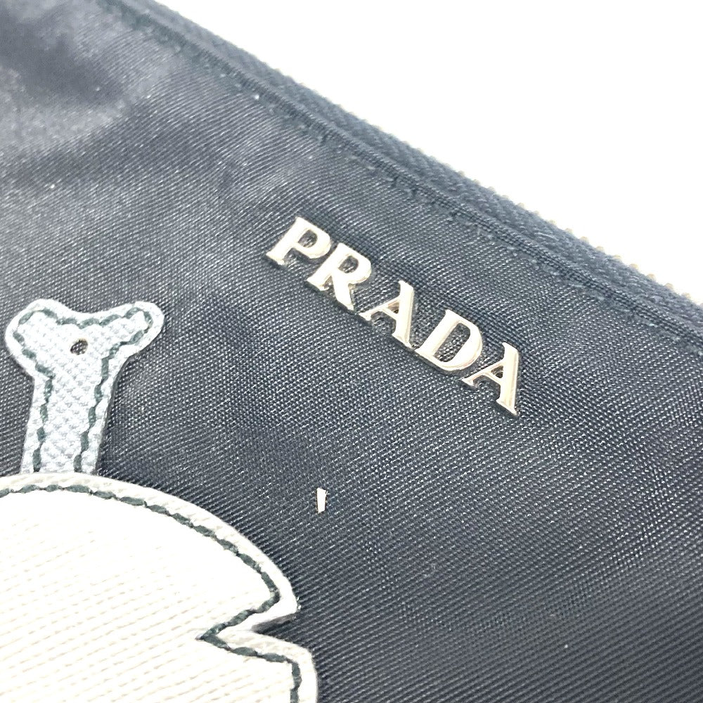 PRADA Pouch 2M1214 Nylon black Makeup pouch Cosmetics Pouch Skull skull unisex(Unisex) Used Authentic