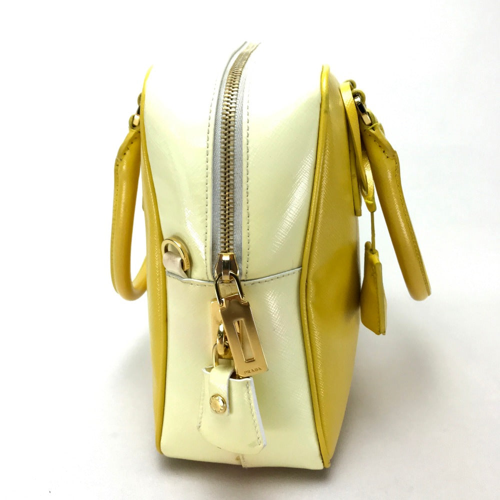PRADA Handbag BL0864 leather yellow By color Saffiano Bernice Women Used Authentic
