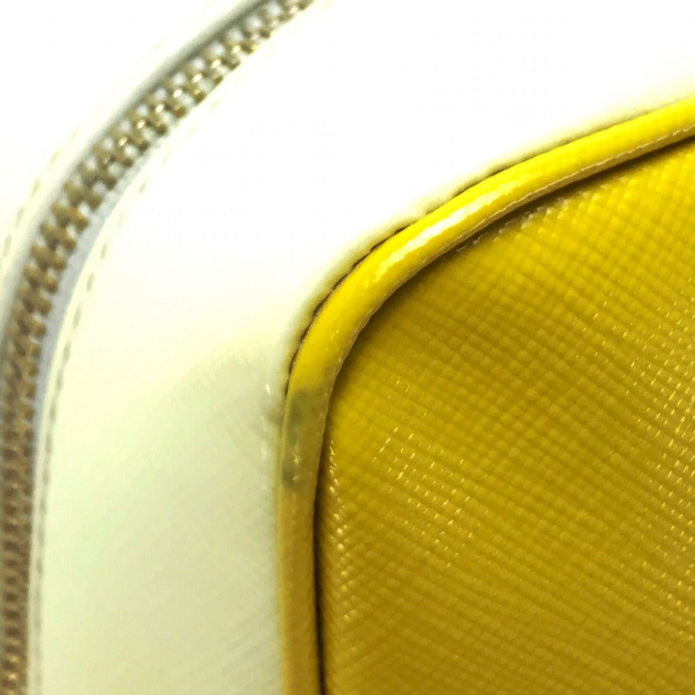 PRADA Handbag BL0864 leather yellow By color Saffiano Bernice Women Used Authentic