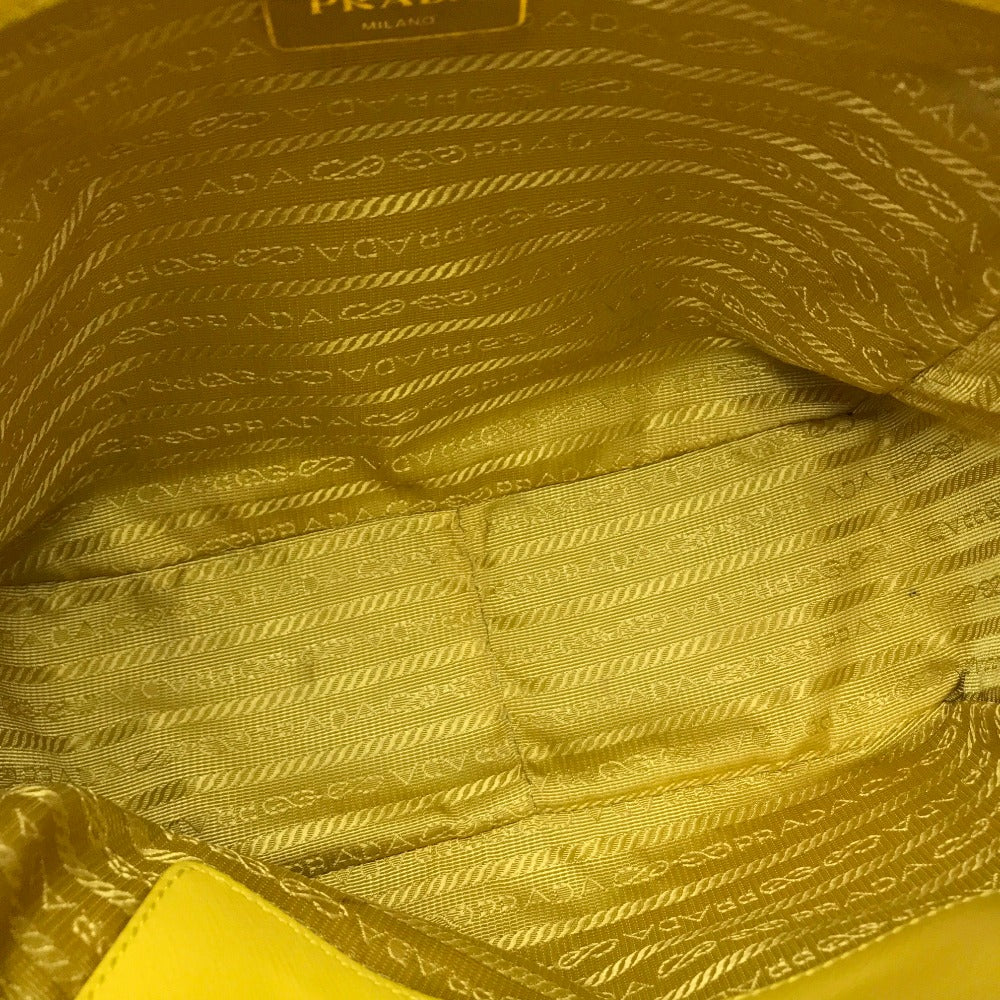 PRADA Handbag BL0864 leather yellow By color Saffiano Bernice Women Used Authentic