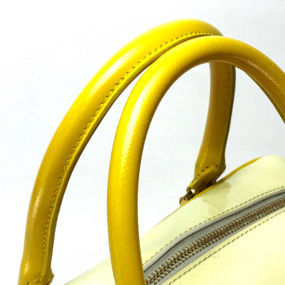 PRADA Handbag BL0864 leather yellow By color Saffiano Bernice Women Used Authentic