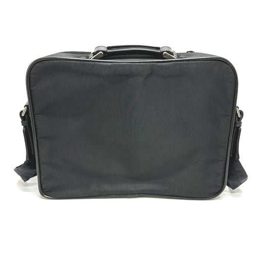 PRADA Business bag V147S Nylon black triangle plate