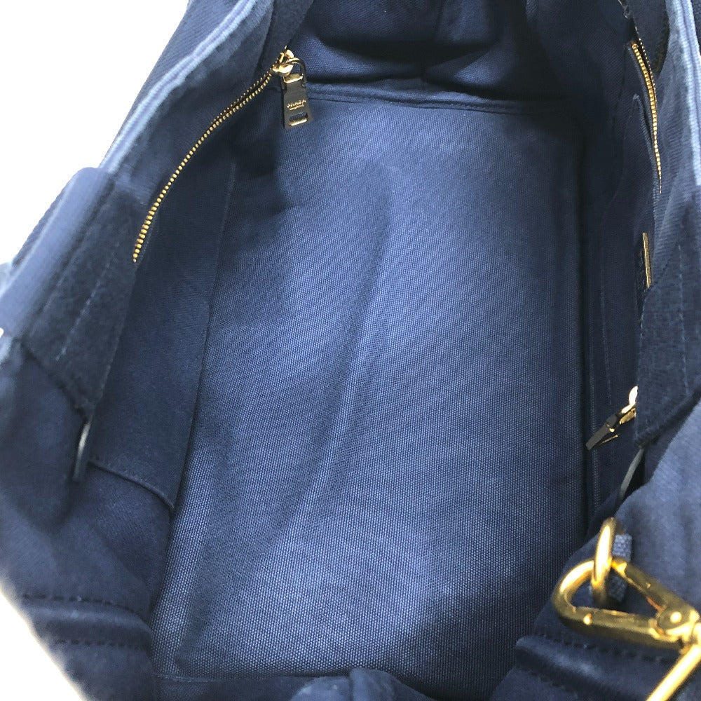PRADA Handbag 1BG642 canvas blue Canapa
