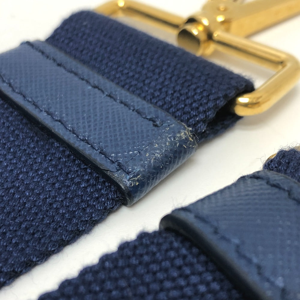 PRADA Handbag 1BG642 canvas blue Canapa
