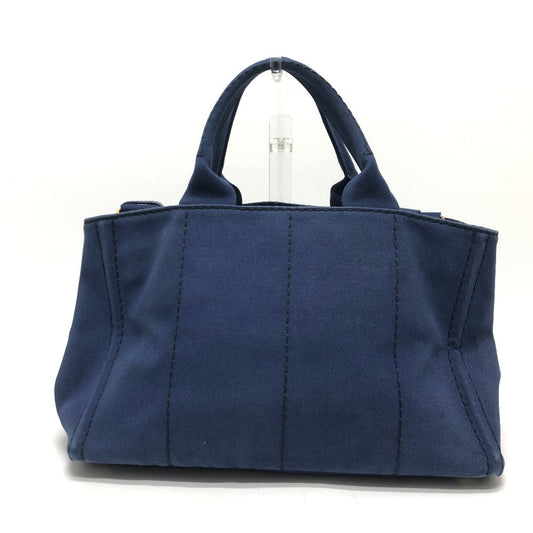 PRADA Handbag 1BG642 canvas blue Canapa