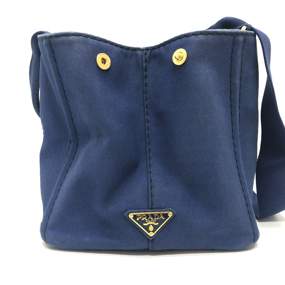 PRADA Handbag 1BG642 canvas blue Canapa