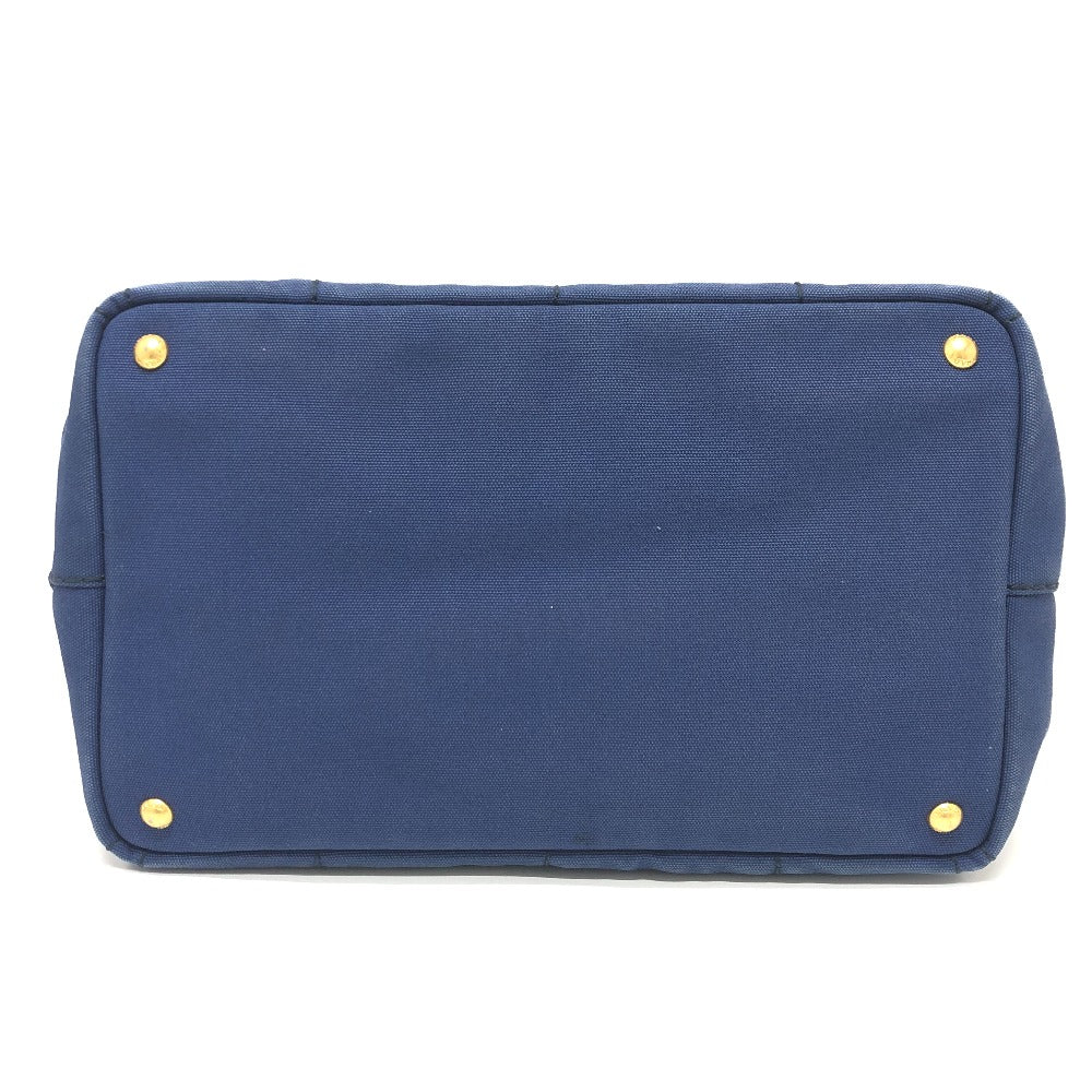 PRADA Handbag 1BG642 canvas blue Canapa