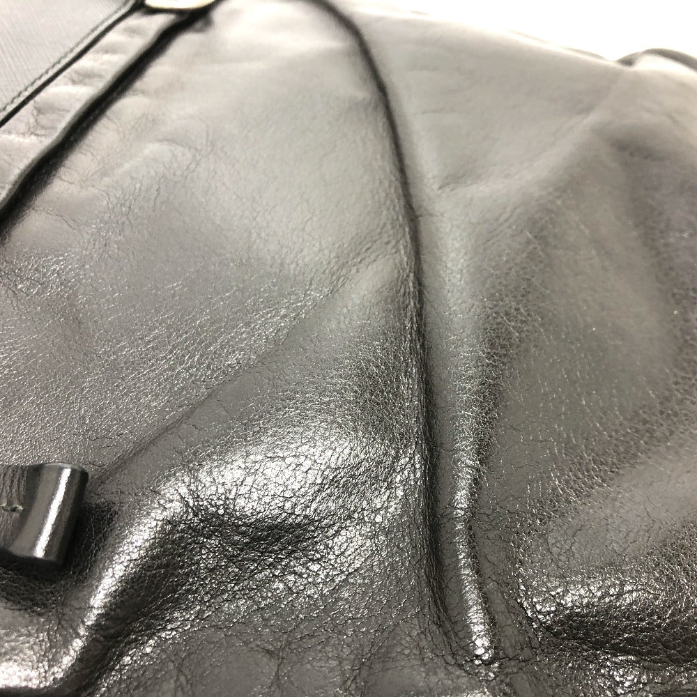 PRADA Shoulder Bag 2VH022 leather black Messenger mens Used Authentic