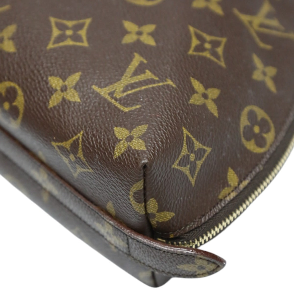LOUIS VUITTON Pouch M47520 Monogram canvas Brown Pouch Monogram Pochette Cosmetic MM unisex(Unisex) Used Authentic