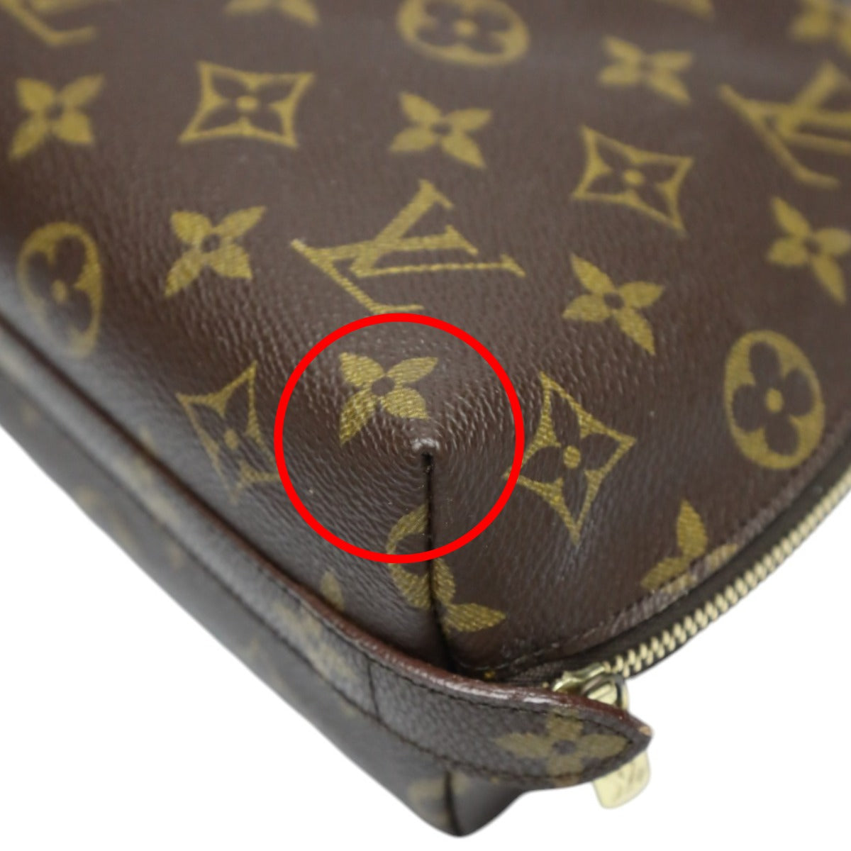 LOUIS VUITTON Pouch M47520 Monogram canvas Brown Pouch Monogram Pochette Cosmetic MM unisex(Unisex) Used Authentic