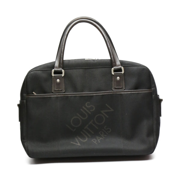 LOUIS VUITTON Handbag M93082 Damier Jean Canvas Noir (Black) Documents bag Damier Jean Yak unisex(Unisex) Used Authentic