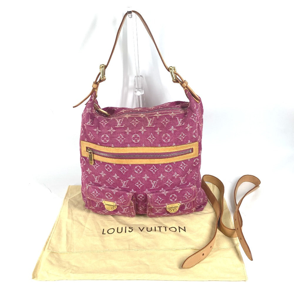 LOUIS VUITTON Shoulder Bag M95210 Monogram denim pink Monogram denim Buggy GM Women Used Authentic
